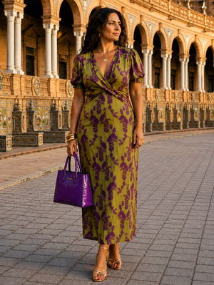 Vestido Palmira · Maxi floral de caída fluida