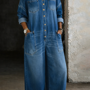 Mono Pía · De denim con hombros al aire