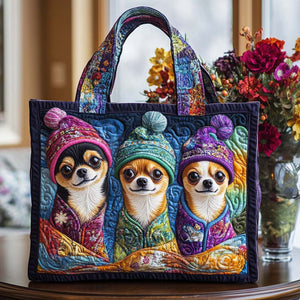 Bolso acolchado · Trío de chihuahuas