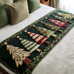 Camino de Cama Acolchado – Bosque de Navidad