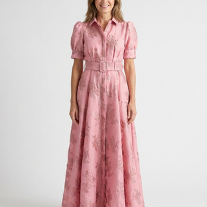 Vestido Maribel · Maxi floral con cinturón