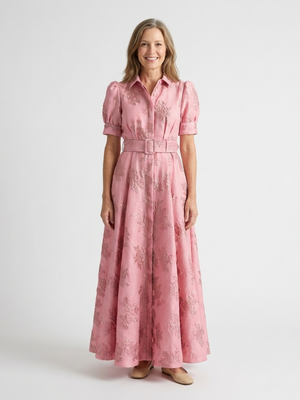 Vestido Maribel · Maxi floral con cinturón