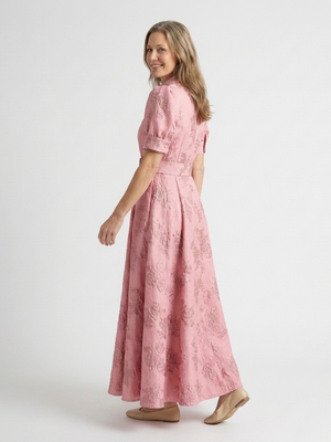 Vestido Maribel · Maxi floral con cinturón