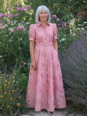 Vestido Maribel · Maxi floral con cinturón