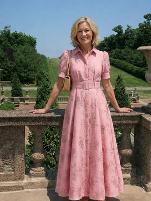 Vestido Maribel · Maxi floral con cinturón