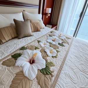 Camino de Cama Acolchado – Blancos Elegantes