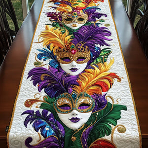 Camino de Mesa Acolchado — Máscaras de Carnaval