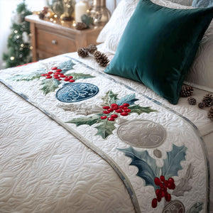 Camino de Cama Acolchado – Acebo Festivo