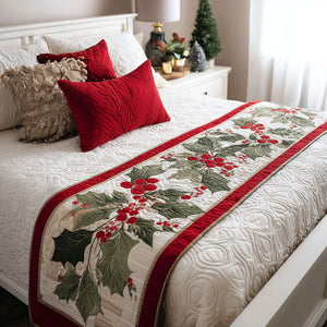 Camino de Cama Acolchado – Abetos Festivos
