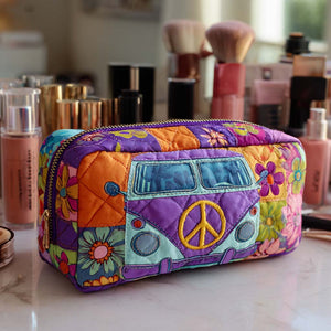 Neceser acolchado · Furgoneta Flower Power