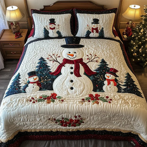 Colcha Acolchada 3 Piezas — Amigos de la Nieve