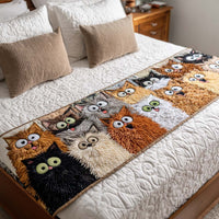 Camino de Cama Acolchado – Gatitos Curiosos