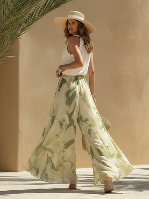 Conjunto Anita · Fluido estampado lirio