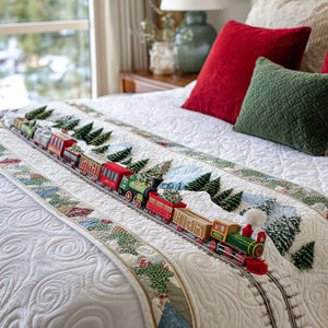 Camino de Cama Acolchado – Magia de Navidad