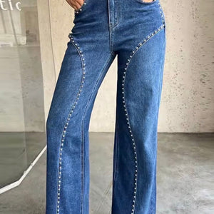 Vaqueros Leandra · De talle alto y pierna recta
