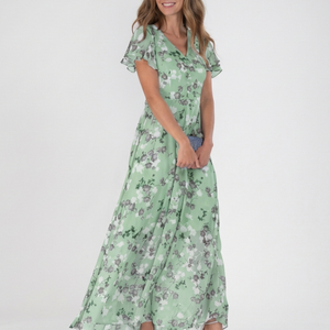 Vestido Leticia · Maxi de gasa floral