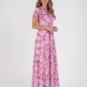 Vestido Leticia · Maxi de gasa floral
