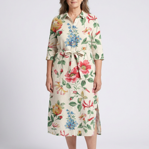 Vestido Fátima · Midi floral con botones