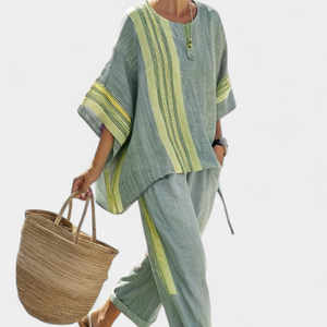Conjunto Estefanía · Boho lino y bambú