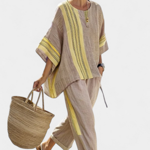 Conjunto Estefanía · Boho lino y bambú