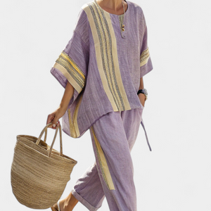 Conjunto Estefanía · Boho lino y bambú