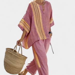 Conjunto Estefanía · Boho lino y bambú