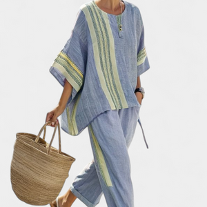 Conjunto Estefanía · Boho lino y bambú