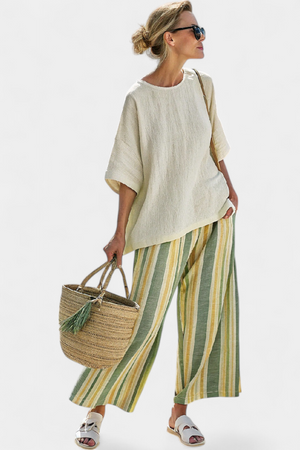 Conjunto Eugenia · De lino bambú oliva