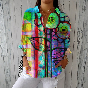 Camisa Rocío · Floral artística
