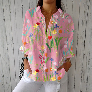 Camisa Prudencia · Jardín de tulipanes