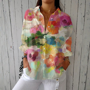 Camisa Paulina · Acuarela floral elegante