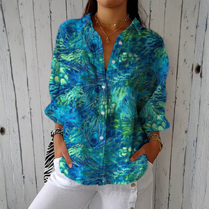 Camisa Rosario · Estampado de plumas