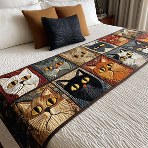 Camino de Cama Acolchado – Gatitos Curiosos