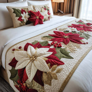 Camino de Cama Acolchado – Flor de Pascua