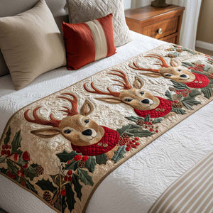Camino de Cama Acolchado – Magia de Navidad