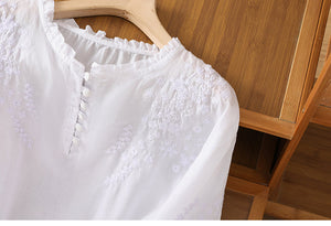 Blusa Mirta · De algodón y lino