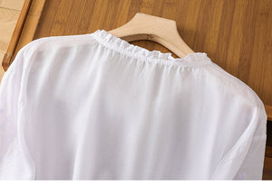 Blusa Mirta · De algodón y lino