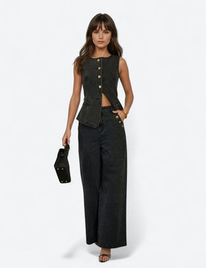 Felicia | Conjunto em denim elegante