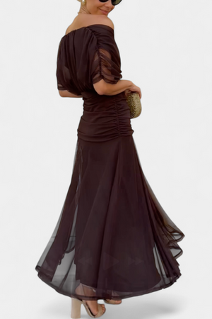 Vestido Idoia · Floral largo con escote en V