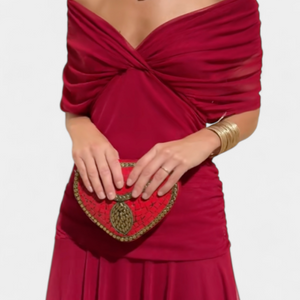 Vestido Idoia · Floral largo con escote en V