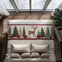 Camino de Cama Acolchado – Renos en la Nieve