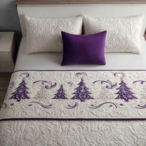 Camino de Cama Acolchado – Susurros de Nieve