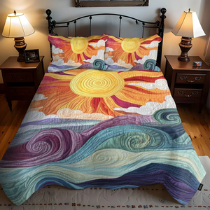 Colcha Acolchada 3 Piezas — Encanto Solar
