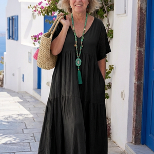 Vestido Carolina · Maxi con volantes