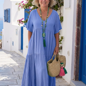 Vestido Carolina · Maxi con volantes