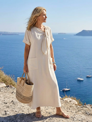 Vestido Nadia · Maxi con bolsillos