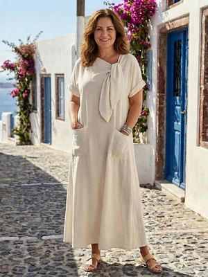 Vestido Nadia · Maxi con bolsillos