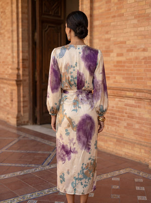 Vestido Sancha · Largo de escote en V