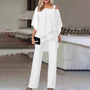 Conjunto Abril · Elegancia atemporal hombros al aire
