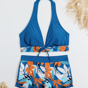 Bikini Yara · Top halter y short de talle medio